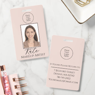 Rosa Schönheitsgeschäft-Foto-Branding Ausweis