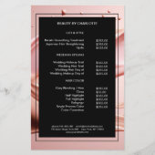 Rosa Schönheitssalon-Preisliste Flyer (Vorne)