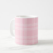 Rosa Schottenkaro Kaffeetasse (Vorderseite Links)