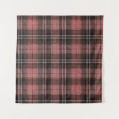 Rosa Schottenkaromuster rustikales Muster Wandteppich (Vorderseite (Horizontal))