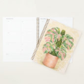 rosa Schottenmuster Monstera Blatt Schottland Planer (Anzeige)