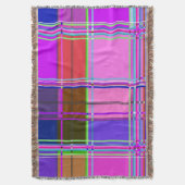 Rosa Schottenstoff-Muster Tuch Madras Decke (Vorderseite Vertikal)