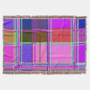 Rosa Schottenstoff-Muster Tuch Madras Decke