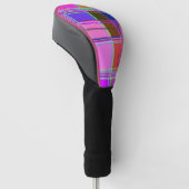 Rosa Schottenstoff-Muster Tuch Madras Golf Headcover (angewinkelt)