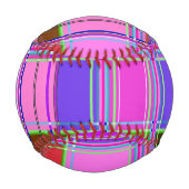 Rosa Schottenstoff-Musterstoff Madras Baseball (Rückseite)