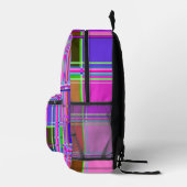 Rosa Schottenstoff-Musterstoff Madras Bedruckter Rucksack (Rechts)