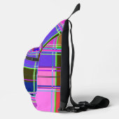Rosa Schottenstoff-Musterstoff Madras Crossbody Bag (Rechts)