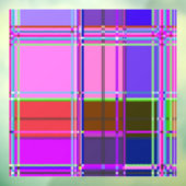 Rosa Schottenstoff-Musterstoff Madras Fensteraufkleber (Blatt 3)