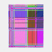 Rosa Schottenstoff-Musterstoff Madras Fleecedecke (Vorderseite)