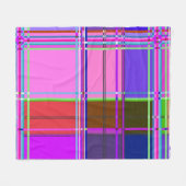 Rosa Schottenstoff-Musterstoff Madras Fleecedecke (Vorderseite (Horizontal))