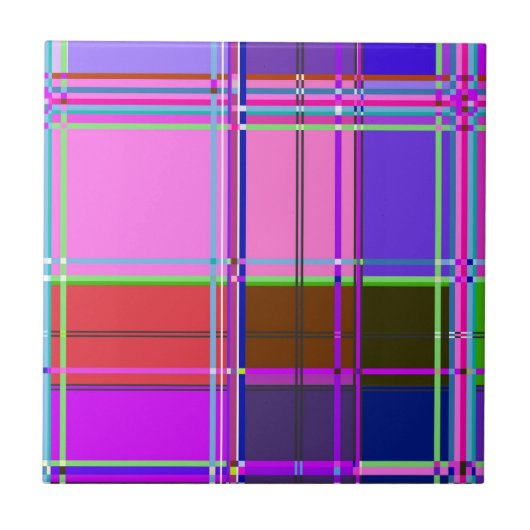 Rosa Schottenstoff-Musterstoff Madras Fliese (Vorderseite)