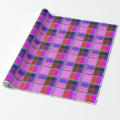 Rosa Schottenstoff-Musterstoff Madras Geschenkpapier (Ungerollt)