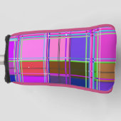 Rosa Schottenstoff-Musterstoff Madras Golf Headcover (Vorderseite)