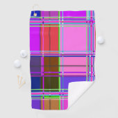 Rosa Schottenstoff-Musterstoff Madras Golfhandtuch (Insitu)