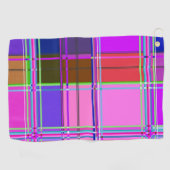 Rosa Schottenstoff-Musterstoff Madras Golfhandtuch (Horizontal)