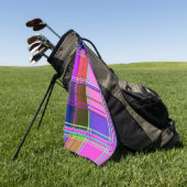 Rosa Schottenstoff-Musterstoff Madras Golfhandtuch (Gras)