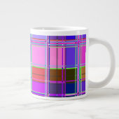 Rosa Schottenstoff-Musterstoff Madras Jumbo-Tasse (Rechts)