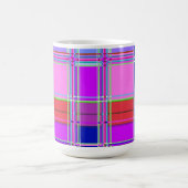 Rosa Schottenstoff-Musterstoff Madras Kaffeetasse (Mittel)