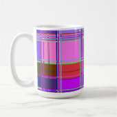 Rosa Schottenstoff-Musterstoff Madras Kaffeetasse (Links)
