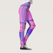 Rosa Schottenstoff-Musterstoff Madras Leggings (Rechts)