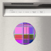 Rosa Schottenstoff-Musterstoff Madras Magnet (In Situ (Geschirrspüler))