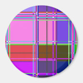 Rosa Schottenstoff-Musterstoff Madras Magnet (Vorne)
