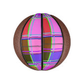 Rosa Schottenstoff-Musterstoff Madras Mini Basketball (Vertikal)