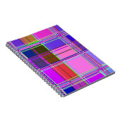 Rosa Schottenstoff-Musterstoff Madras Notizblock (Rechte Seite)