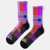Rosa Schottenstoff-Musterstoff Madras Socken (Links)