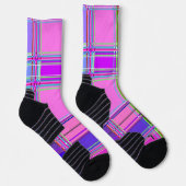 Rosa Schottenstoff-Musterstoff Madras Socken (Rechts)