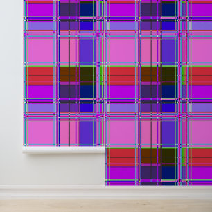 Rosa Schottenstoff-Musterstoff Madras Tapete