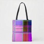 Rosa Schottenstoff-Musterstoff Madras Tasche (Vorderseite)