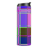 Rosa Schottenstoff-Musterstoff Madras Thermosbecher (Nach links gedreht)