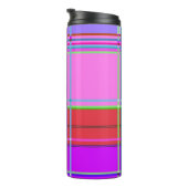 Rosa Schottenstoff-Musterstoff Madras Thermosbecher (Nach rechts gedreht)