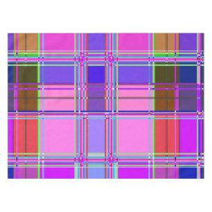 Rosa Schottenstoff-Musterstoff Madras Tischdecke