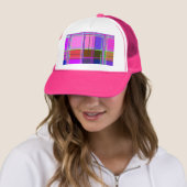 Rosa Schottenstoff-Musterstoff Madras Truckerkappe (Beispiel)