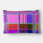 Rosa Schottenstoff-Musterstoff Madras Zubehörtasche (Rückseite)