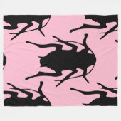 rosa Schotterdecke Fleecedecke (Vorderseite (Horizontal))