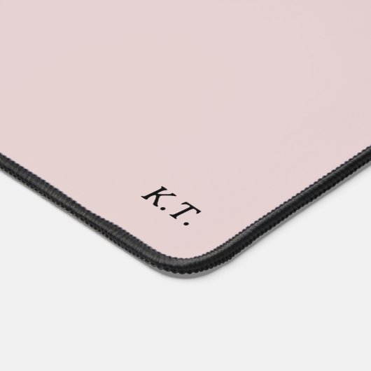 Rosa Schreibmatte mit benutzerdefinierten Monogram Schreibtischunterlage (Ecke)