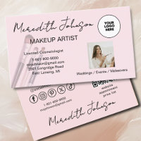 **Rosa Schreibschrift Social Icon QR Foto Make-up*