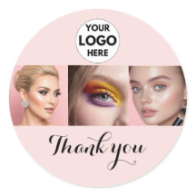 Rosa Schrift-Logo Foto-Make-up Danke