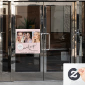 Rosa Schrift-Logo Foto-Make-up-Studio Fensteraufkleber (Büro Tür)