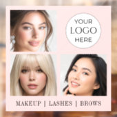 Rosa Schrift-Logo Foto-Make-up-Studio Fensteraufkleber (Blatt 2)