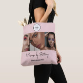 Rosa Schrift-Logo-Foto-Make-up-Studio  Tasche (Von Nahem)