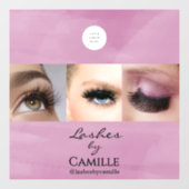 Rosa Schrift Logo Foto Makeup Studio Fenster  Fensteraufkleber (Blatt)