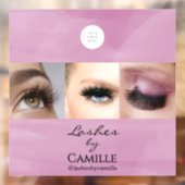 Rosa Schrift Logo Foto Makeup Studio Fenster  Fensteraufkleber (Blatt 2)