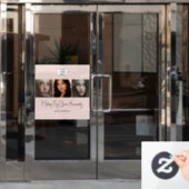 Rosa Schrift-Logo-Foto-Makeup-Studio Fensteraufkleber (Büro Tür)