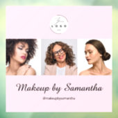 Rosa Schrift-Logo-Foto-Makeup-Studio Fensteraufkleber (Blatt 3)