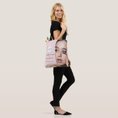 Rosa Schrift-Logo Foto-Makeup-Studio Tasche (Am Model)