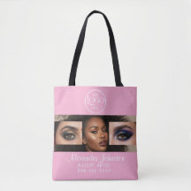 Rosa Schrift-Logo-Foto-Makeup-Studio